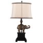 Grandview Gallery Elephant Polyresin Table Lamp in Bronze, , large