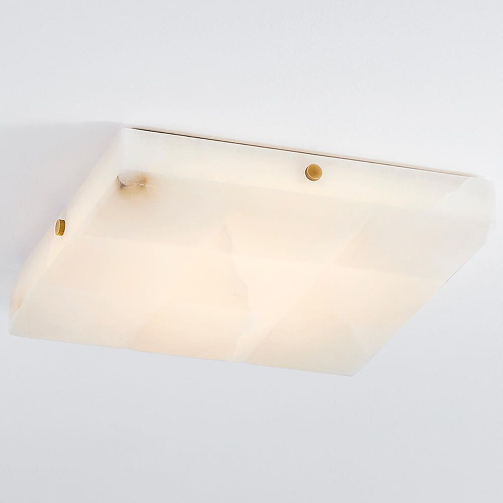 Corbett Lighting Gypsum 1-Light Flush Mount in Vintage Brass, , large