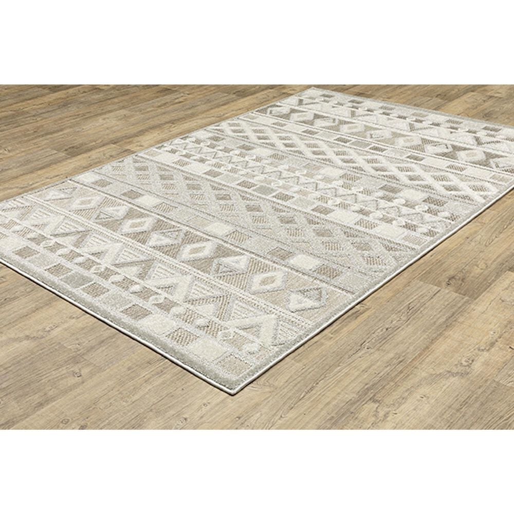 Oriental Weavers Tangier TAN09 3&#39;3&quot; x 5&#39; Beige Area Rug, , large