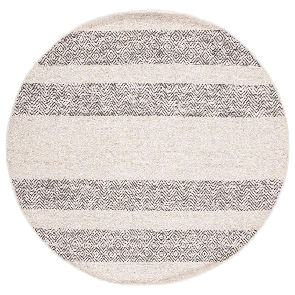 Safavieh Natura NAT332A 6" Round Ivory Area Rug, , large
