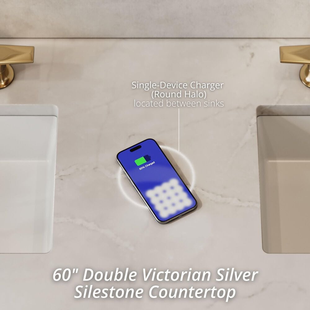 James Martin Vanities Portland 60" Double Bathroom Vanity in Whitewashed Walnut with 3 cm Eternal Jasmine Pearl Silestone Top, Rectangular Sinks and FreePower Wireless Charger, , large