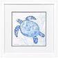 Paragon 29" Square Indigo Ocean Turtle Wall Art in Blue, , large