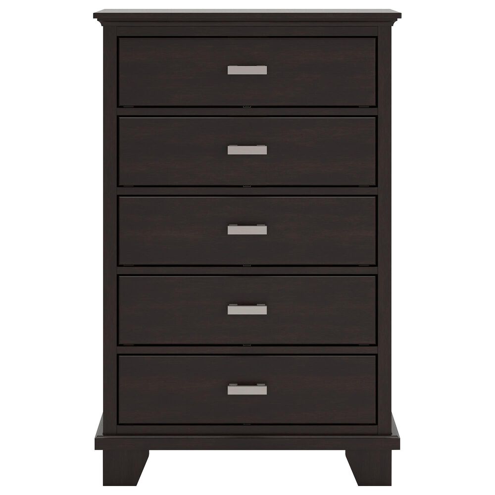 Ashley Covetown 5-Piece Twin Bedroom Set in Dark Brown, , large