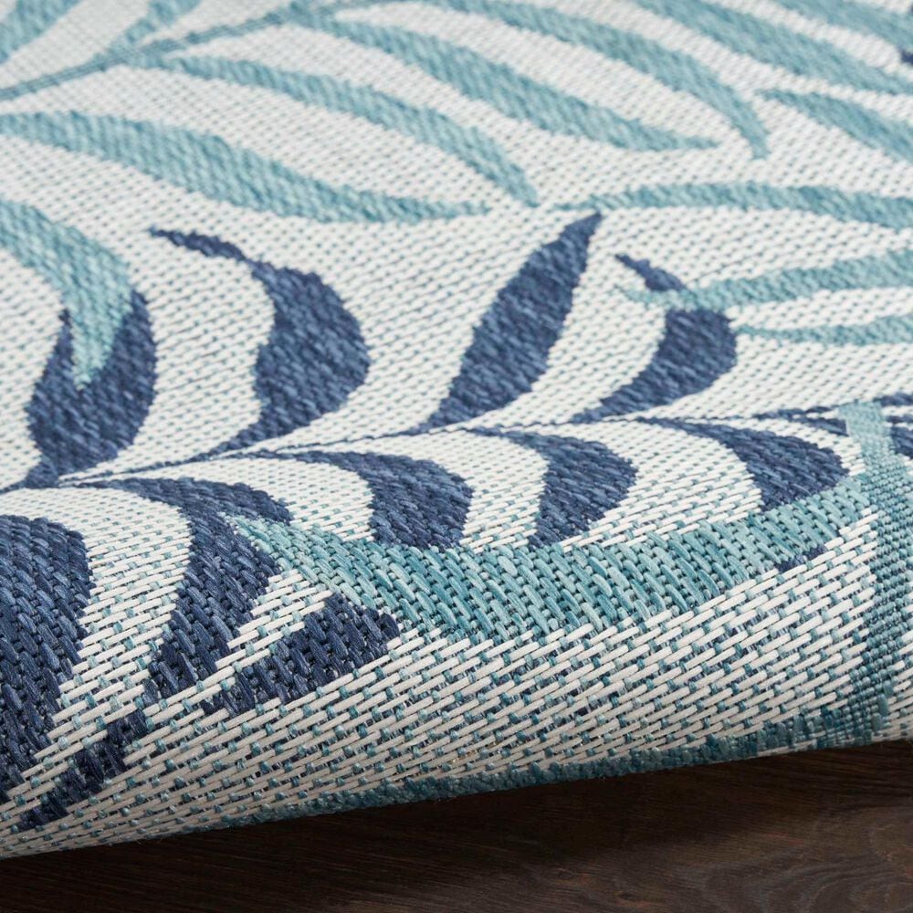 Nourison Garden Oasis Nature Blue 4&#39; x 6&#39; Indoor/Outdoor Area Rug, , large