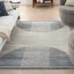 Nourison Astra Machine Washable ASW03 4" x 6" Ivory and Blue Area Rug, , large
