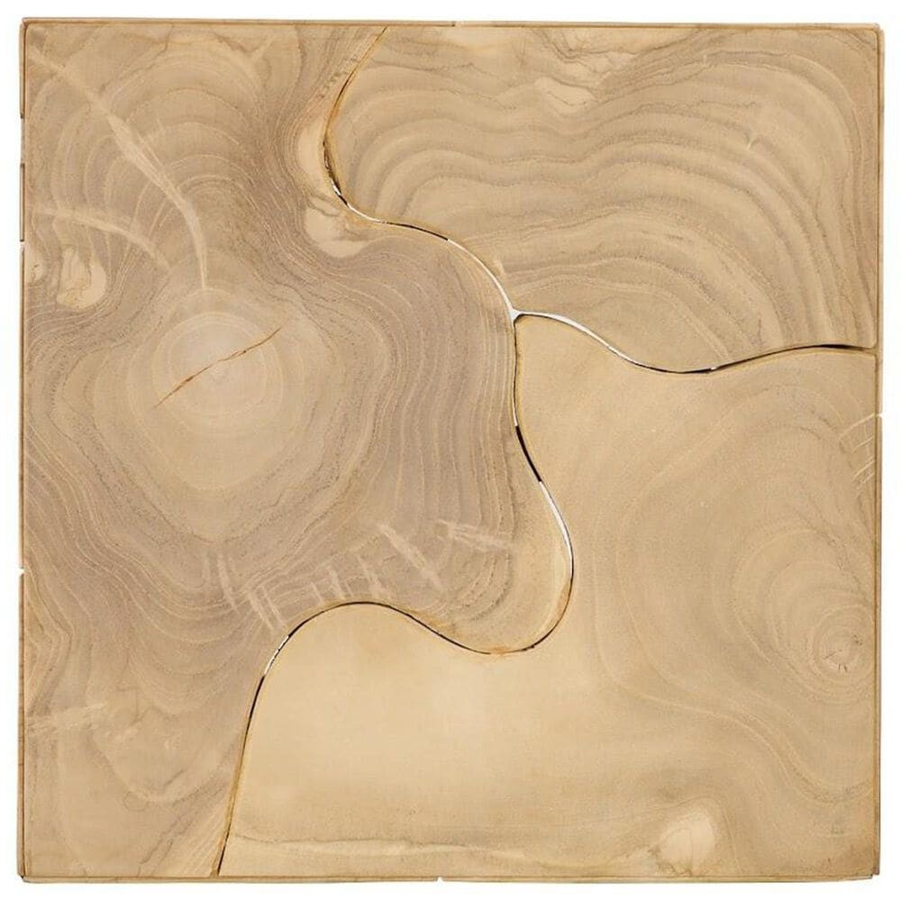 TimberHaus Teak Slice Side Table in Bleached Teak, , large