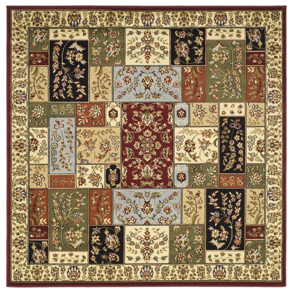 Safavieh Lyndhurst LNH318 8" Square Multicolor and Ivory Area Rug, , large