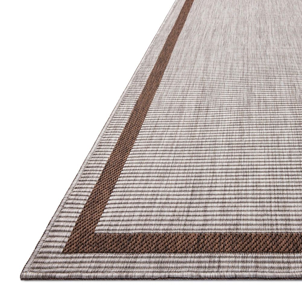Loloi Easton Dove and Coffee 4&#39; x 6&#39; Indoor/Outdoor Area Rug, , large
