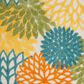 Nourison Aloha 3" x 5" Turquoise and Multicolor Indoor/Outdoor Area Rug, , large