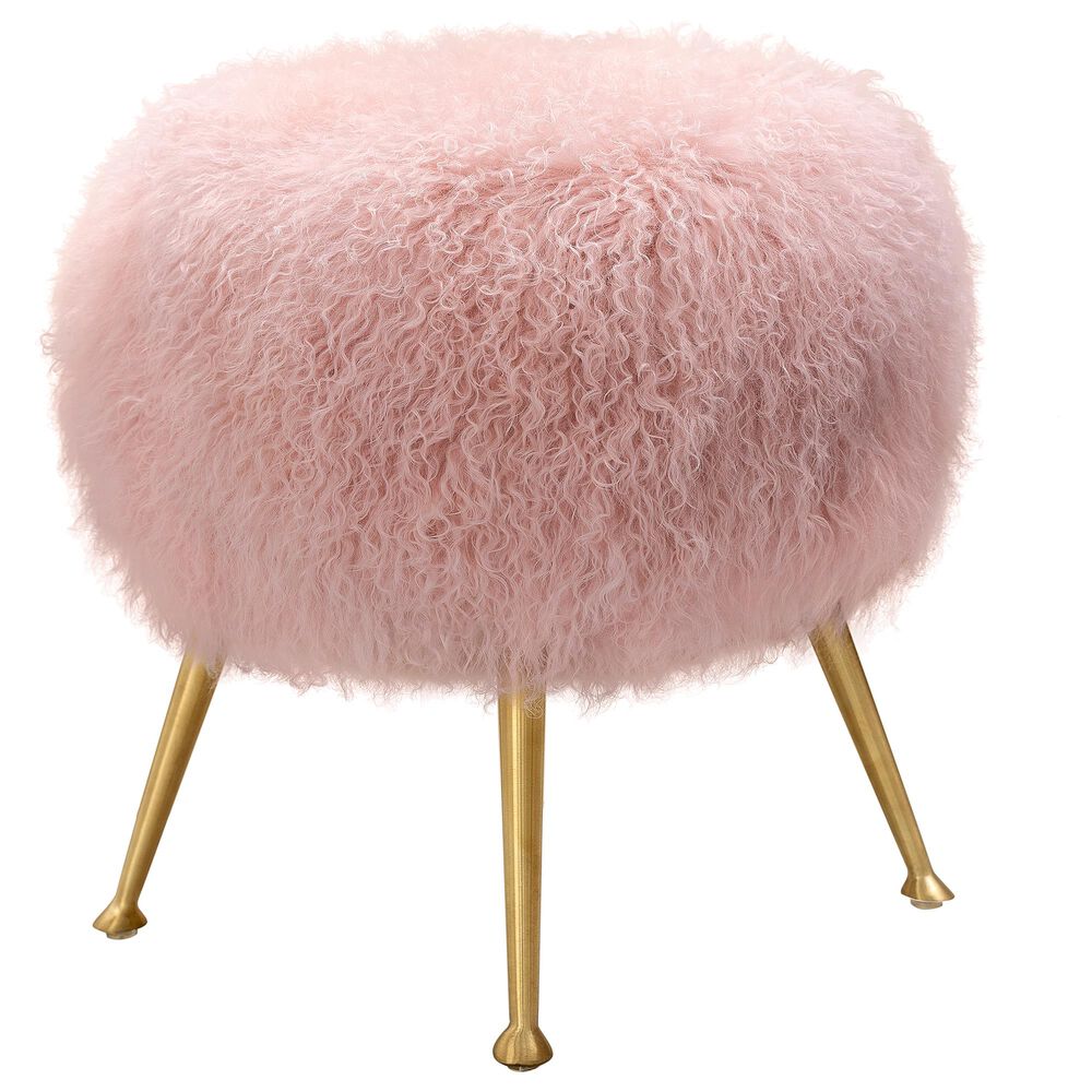 Safavieh Anna Ottoman in Blush and Gold, , large