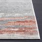 Safavieh Invista 9" x 12" Light Grey and Rust Area Rug, , large