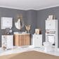 RiverRidge Home Brookfield 1-Door Floor Cabinet with Side Shelves in White, , large