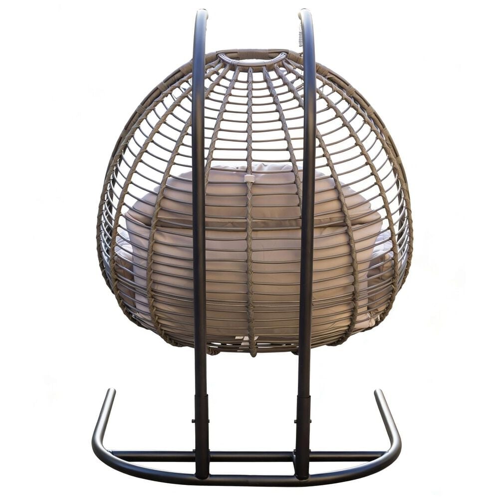 GatherCraft Double Basket Chair in Black Lava, , large