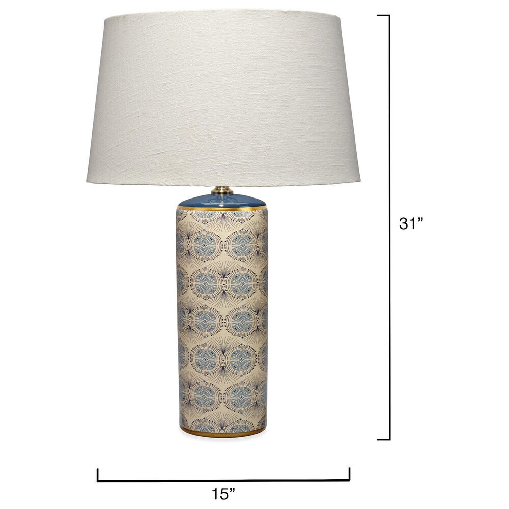 Splendor Living Doveton Table Lamp in Cream, Blue and Gold, , large