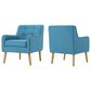 Noble House Felicity Arm Chair in Teal (Set of 2), , large