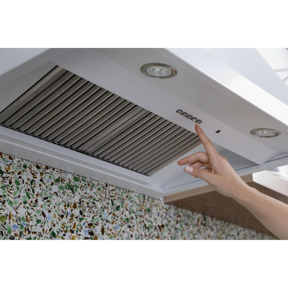 Cafe 36&quot; Commercial Range Hood in Matte White, , large