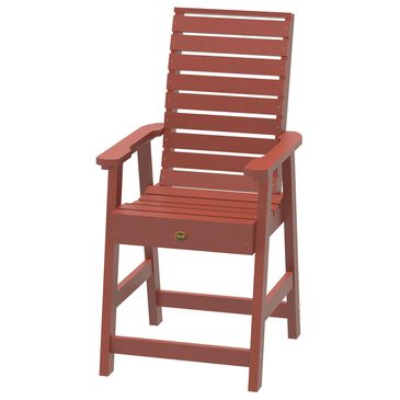 Highwood USA Glennville Patio Counter Height Chair in Rustic Red, , large