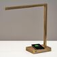 Adesso Aidan Charging Desk Lamp in Antique Brass, , large