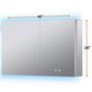Lexora Home Corsica 40" x 28" LED Mirror Medicine Cabinet with Defogger in Aluminium, , large