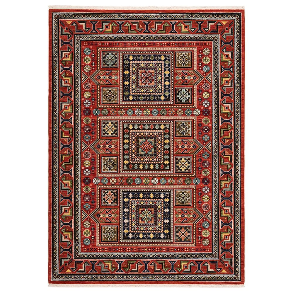 Oriental Weavers Lilihan Geometric 002C6 9"10" x 12"10" Red Area Rug, , large