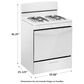 Amana 30" Freestanding Gas Range with Bake Assist Temps in White, , large