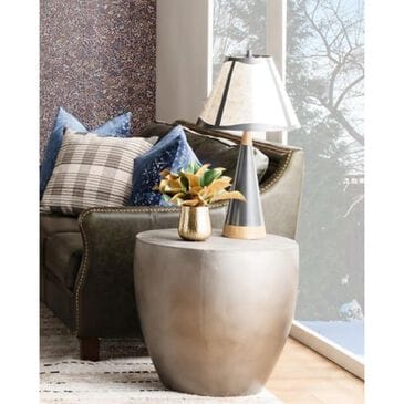 Crestview Collection Bengal Manor Drum End Table in Pewter, , large