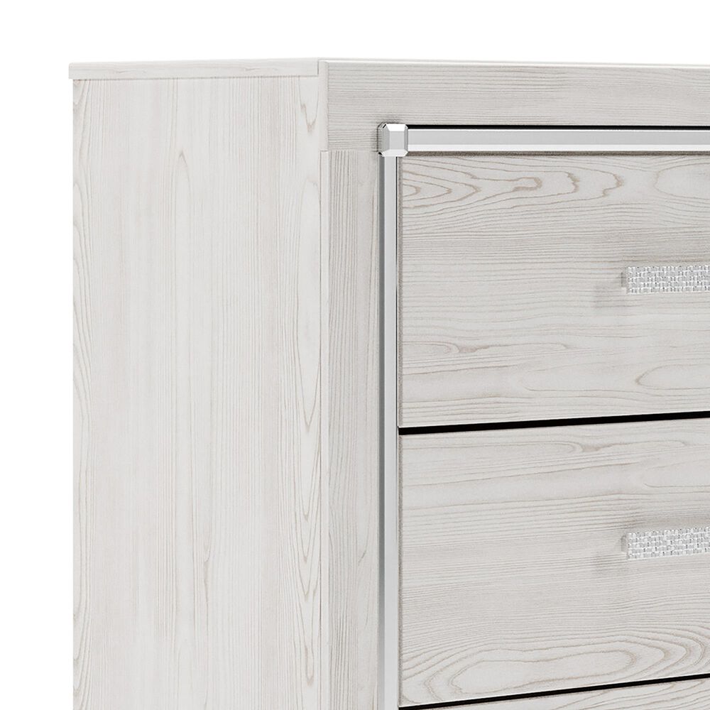 Ashley Altyra 5 Piece Twin Panel Bedroom Set in White with LED Headboard, , large