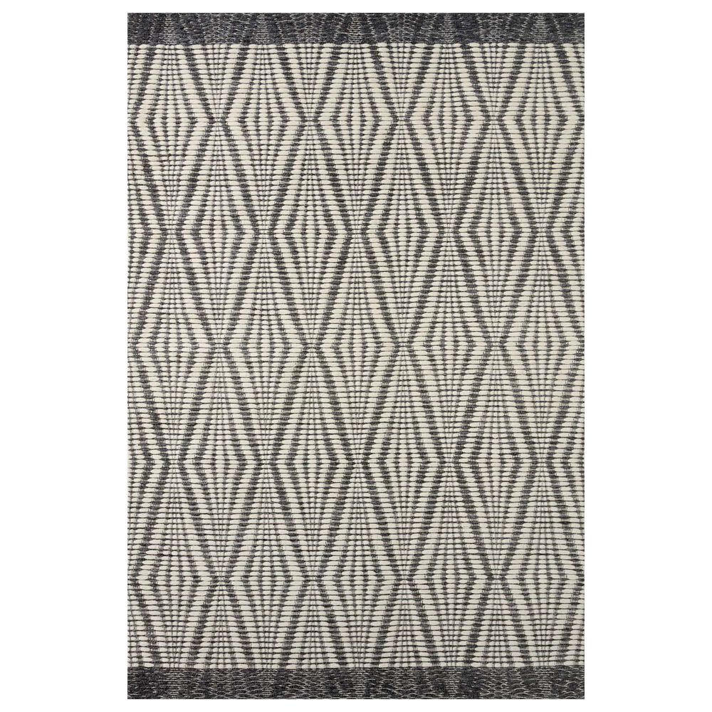Loloi Kenzie 11"6" x 15" Ivory and Charcoal Area Rug, , large