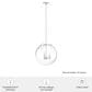 Hunter Sacha 3-Light Globe Pendant in Brushed Nickel, , large