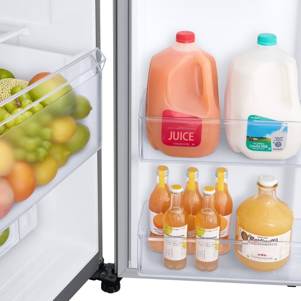 Samsung 26.7 Cu. Ft. Large Capacity Side by Side Refrigerator with Touch Screen Family Hub in Stainless Steel, , large