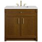 James Martin Bellshire 36" Single Bathroom Vanity in Honey Oak with 3 cm White Zeus Silestone Top and Rectangular Sink, , large