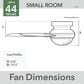 Hunter Aren Low Profile 44" Ceiling Fan with LED Lights in Brushed Nickel, , large