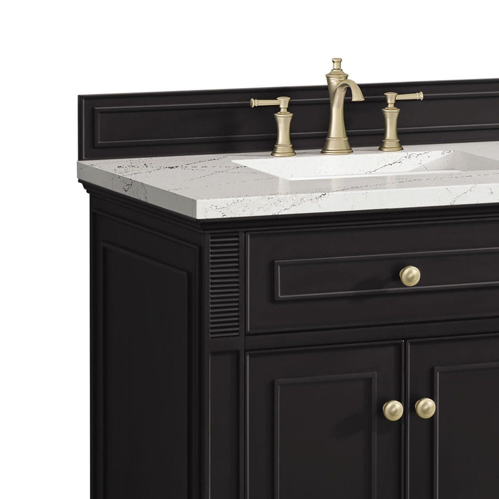 James Martin Vanities Lorelai 72&quot; Double Vanity in Black Onyx with 3 cm Ethereal Noctis Quartz Top, , large