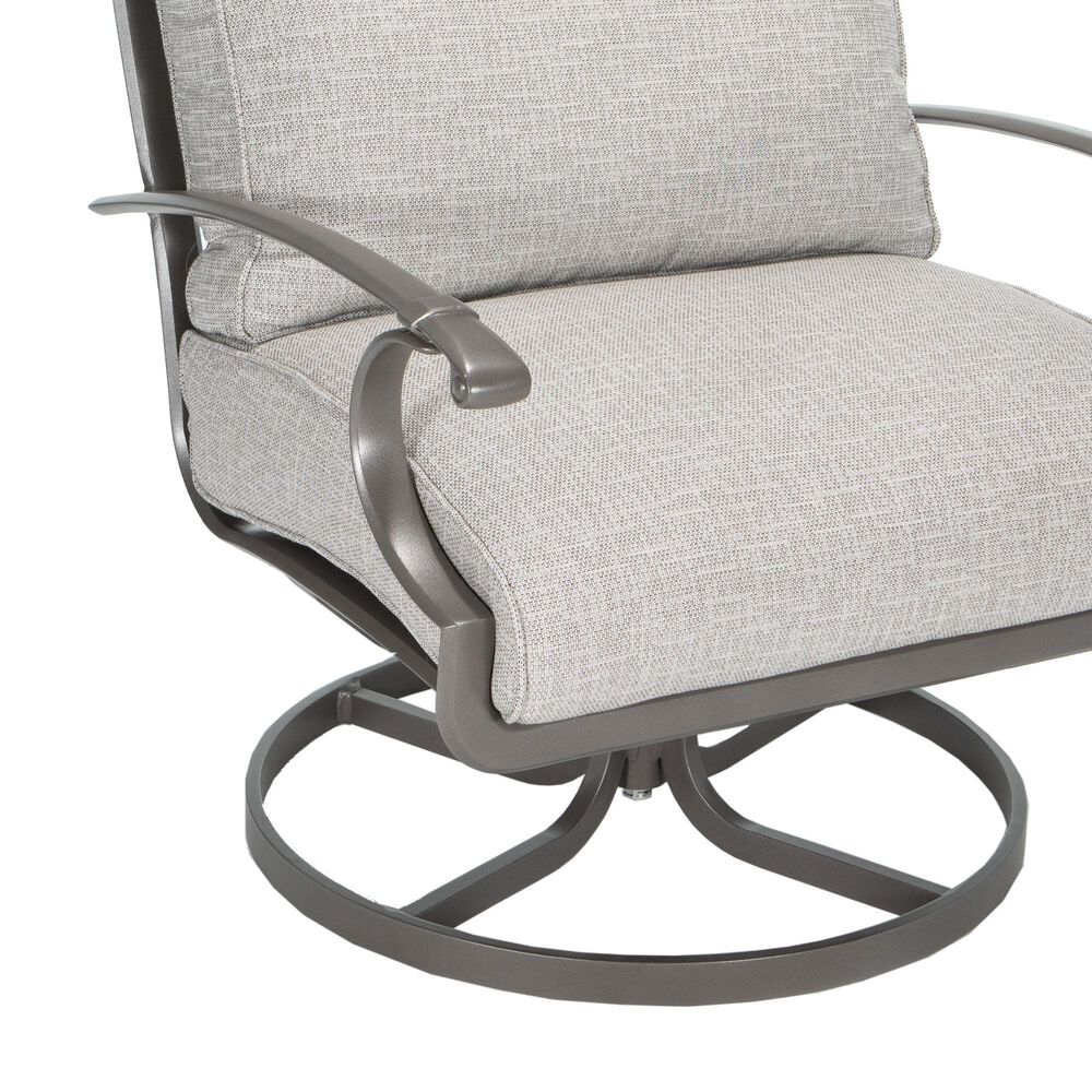Winston Manor Patio Ultra High Back Swivel Rocker Lounge Chair in Linen Lace, , large