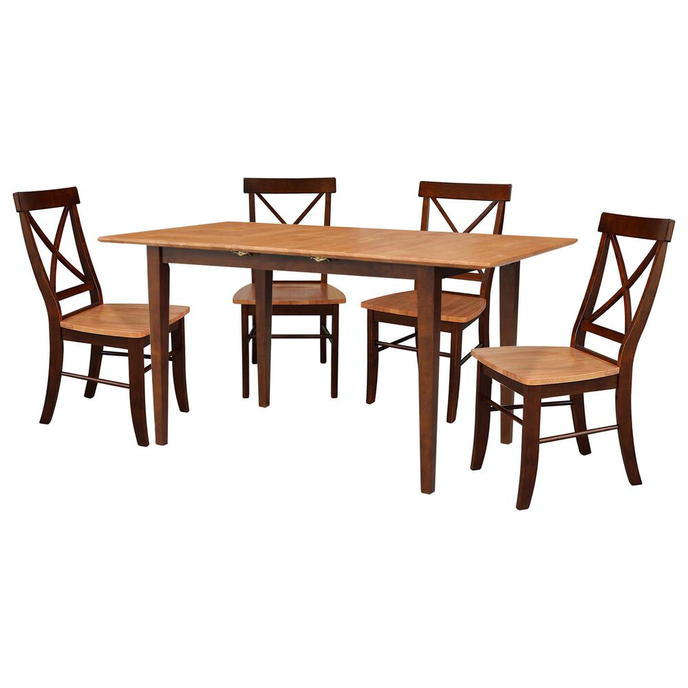 International Concepts 5-Piece Counter Height Dining Set in Cinnamon/Espresso, , large