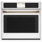Cafe 30"" Built-In Convection Single Wall Oven with Brushed Bronze Handle in Matte White, , large