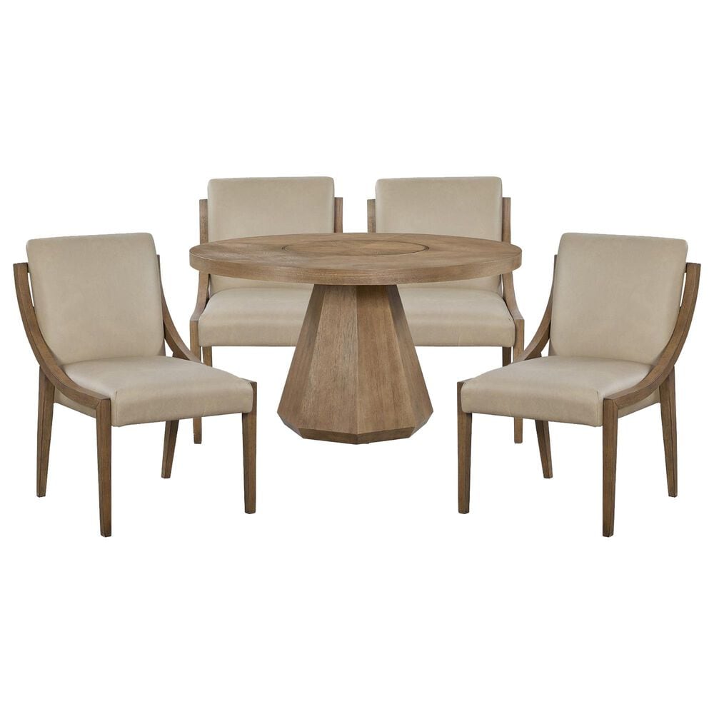 Bernards 5-Piece Dining Set in Brown and Natural, , large