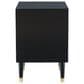 Linon Home Decor Geo 2-Drawer Texture Nightstand in Black and Gold, , large
