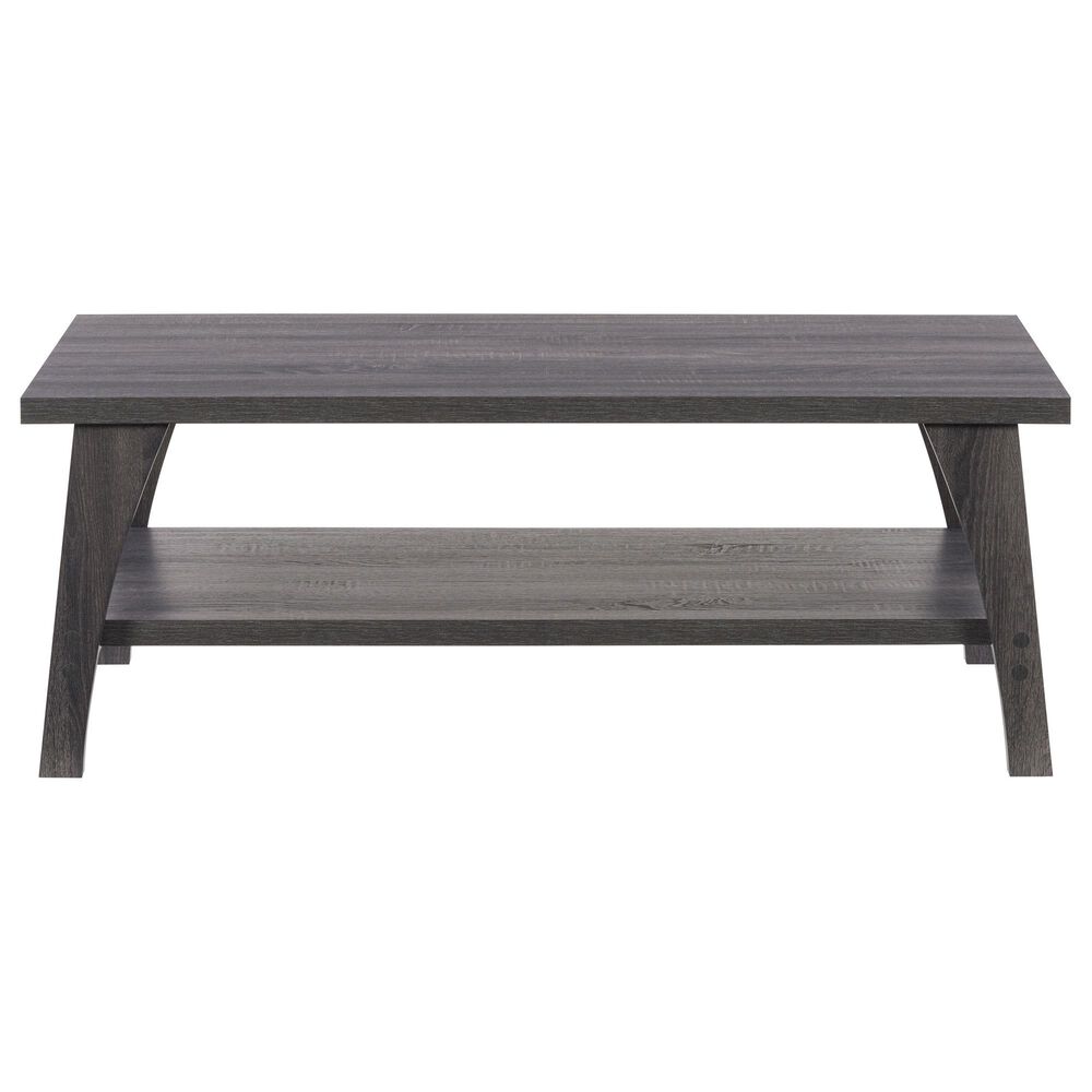 CorLiving Hollywood Coffee Table with Curved Legs in Dark Grey, , large