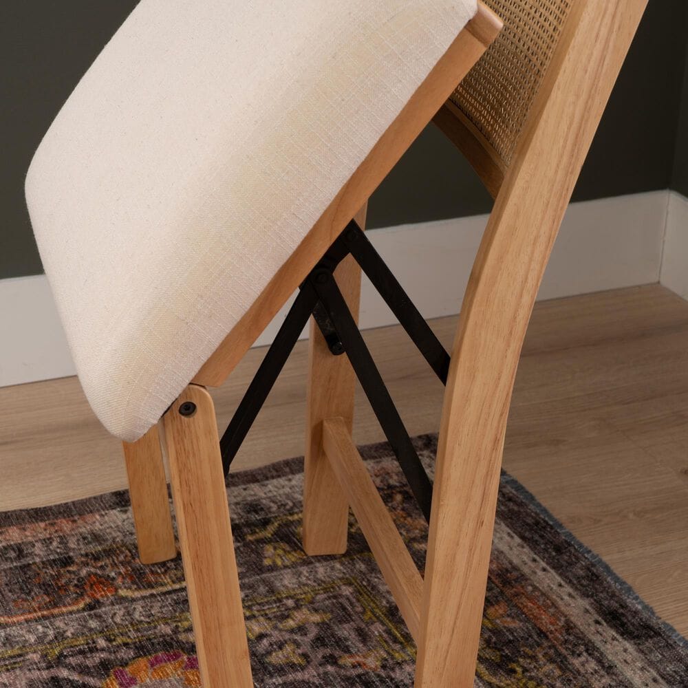 Linon Home Decor Bauer Cane Folding Side Chair in Natural, , large