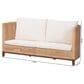 Baxton Studio Edda Stationary Sofa with Natural Rattan in Neutral, , large