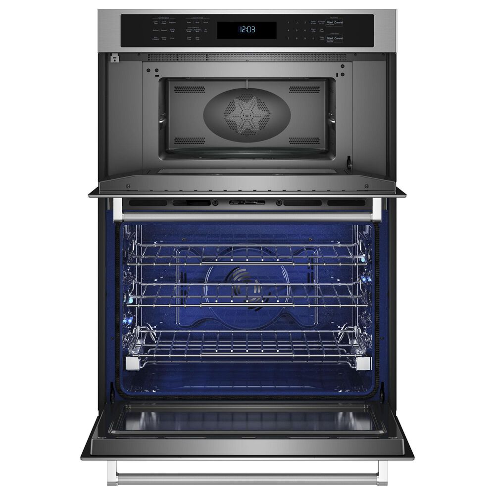 KitchenAid 30&quot; Electric Microwave Wall Oven Combo with Convection in Stainless Steel, , large