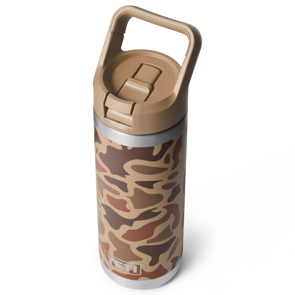 YETI Rambler 18 Oz Water Bottle with Color-Matched Straw Cap in Wetlands Camo, , large