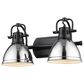 Golden Lighting Duncan 2-Light Bath Vanity in Matte Black and Chrome, , large