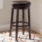Linon Home Decor Maya Swivel Bar Stool with Brown Cushion in Rich Brown, , large