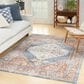 Nourison Astra Machine Washable ASW11 6"7" x 9" Denim and Multicolor Area Rug, , large