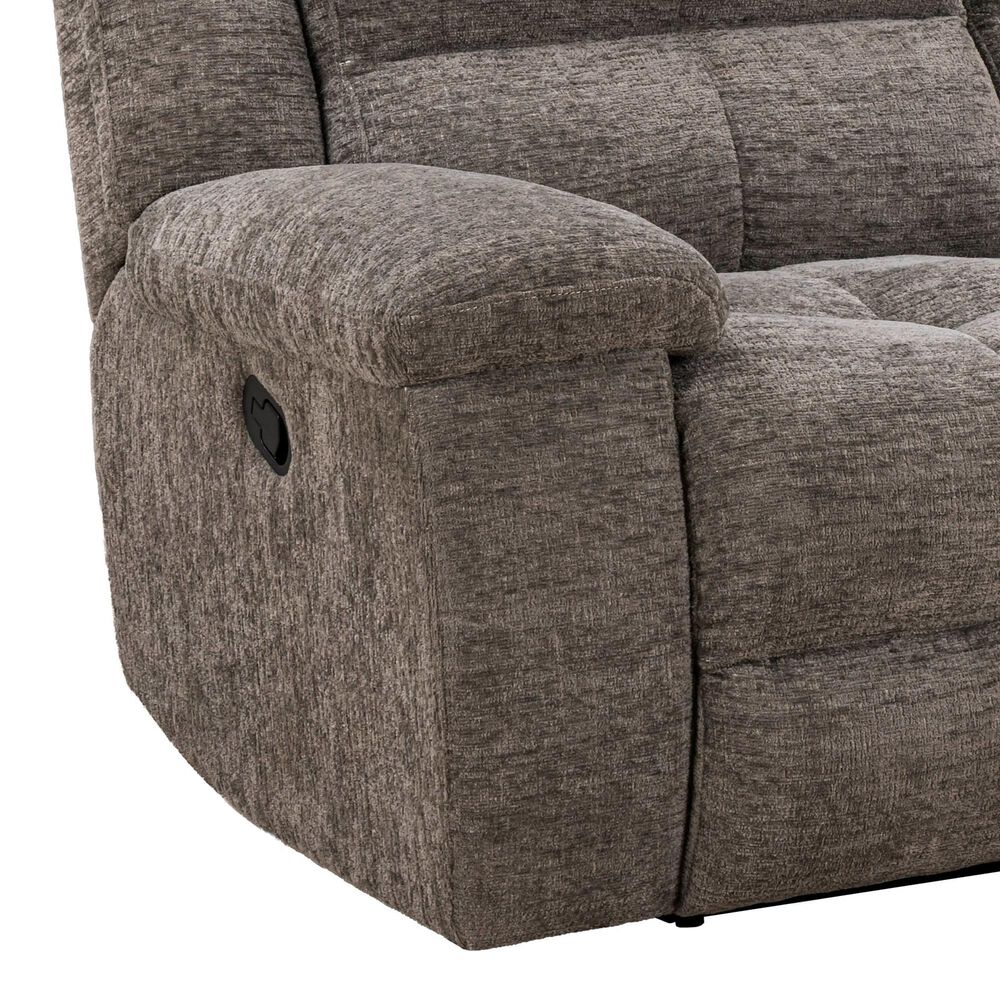 Simeon Collection Buster Manual Reclining Console Loveseat in Cabot Stone, , large
