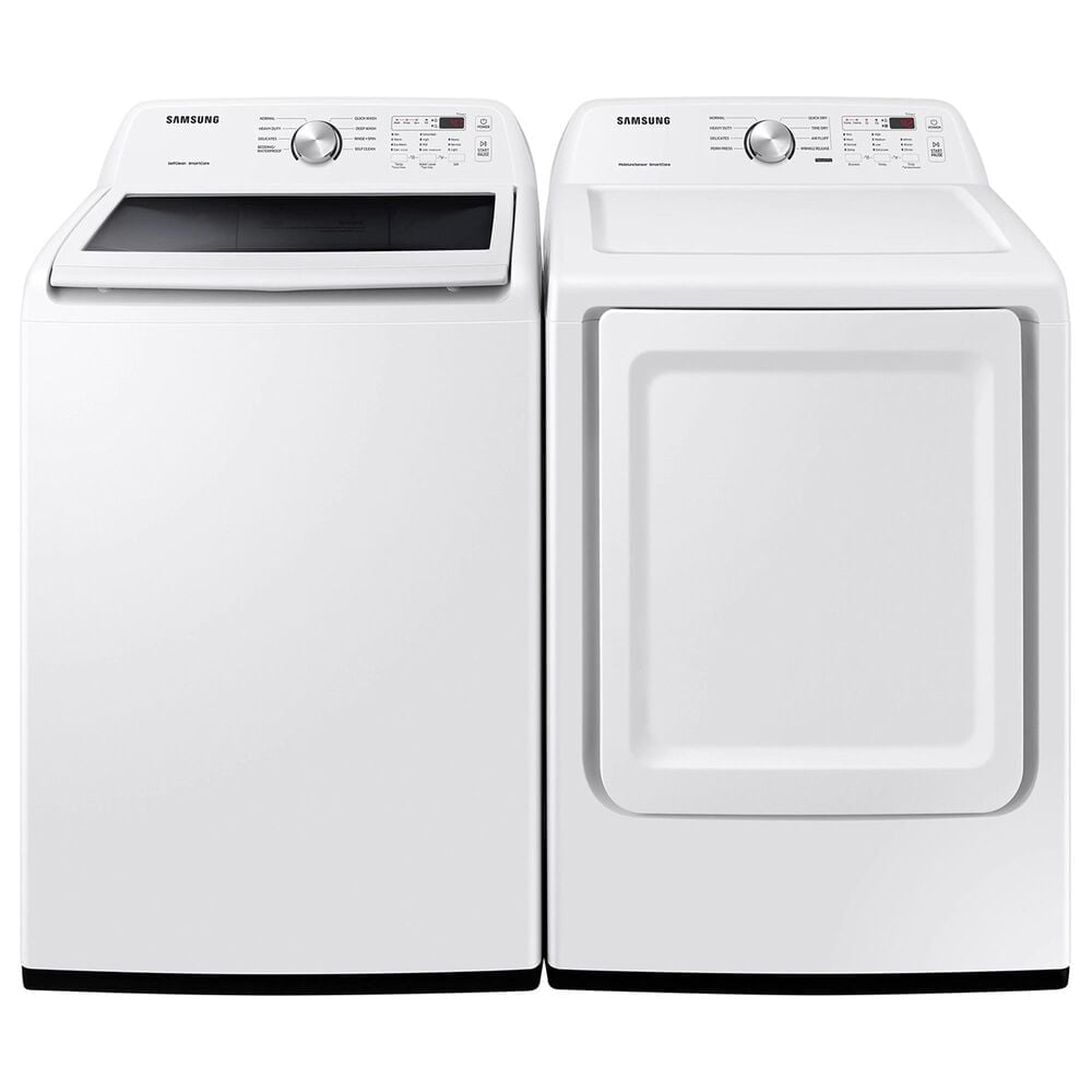 Samsung 4.5 Cu. Ft. Top Load Washer and 7.2 Cu. Ft. Electric Dryer Laundry Pair in White, , large