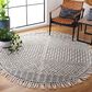 Safavieh Natura NAT852Z 6" Round Ivory and Black Area Rug, , large