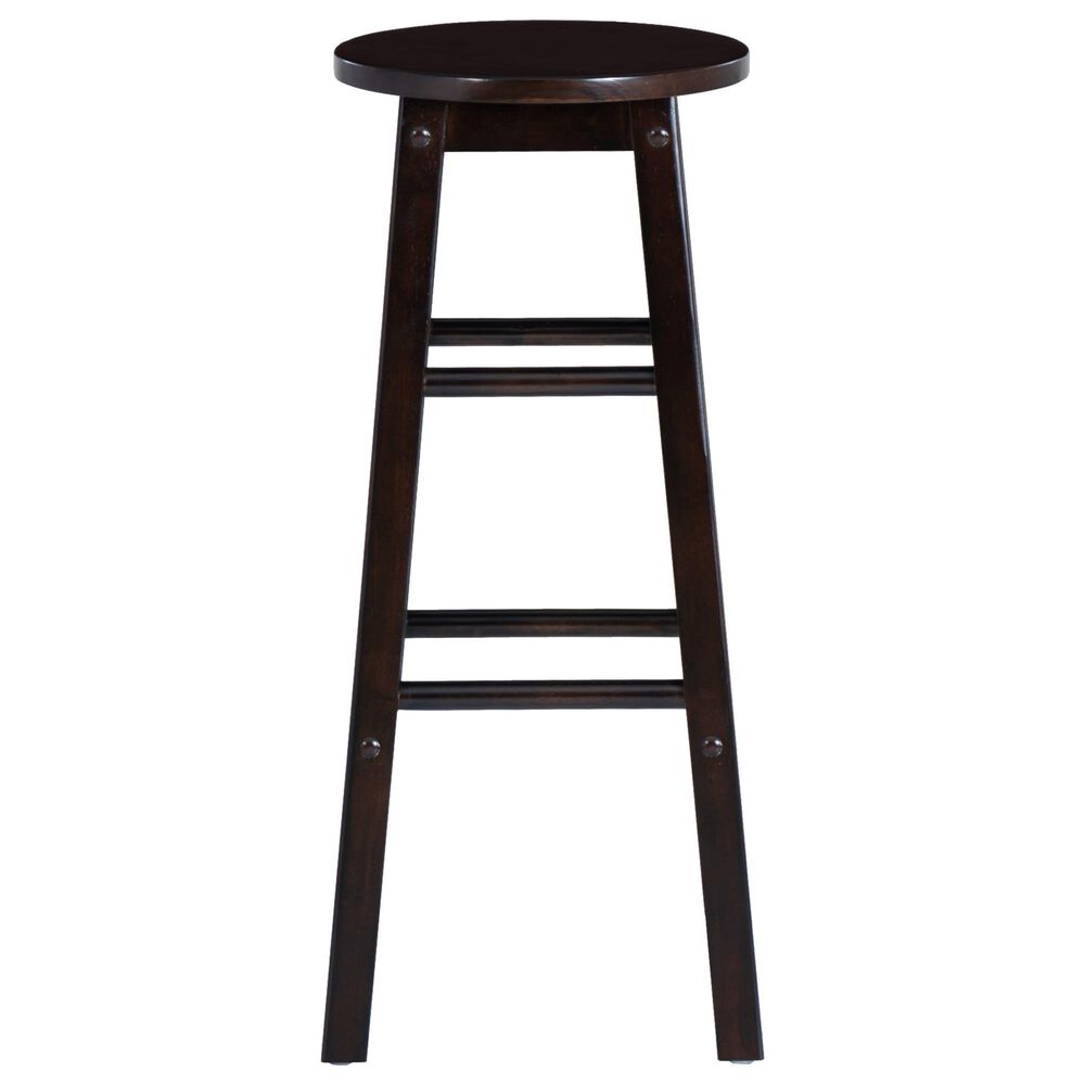 Linon Home Decor Abby 29" Bar Stool in Walnut, , large